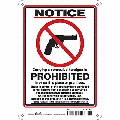 Safety Sign 10 in x 7 in Polyethylene