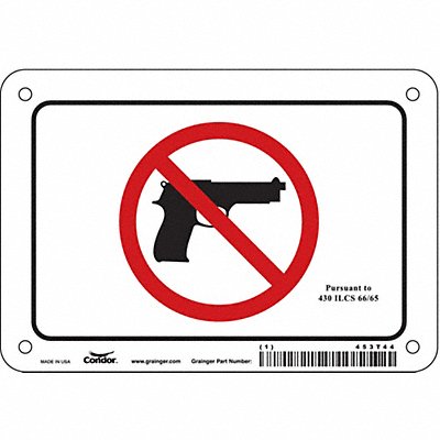 Safety Sign 4 in x 6 in Aluminum