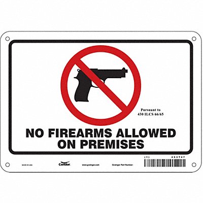 Safety Sign 7 in x 10 in Aluminum