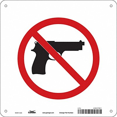 Safety Sign 10 in x 10 in Aluminum