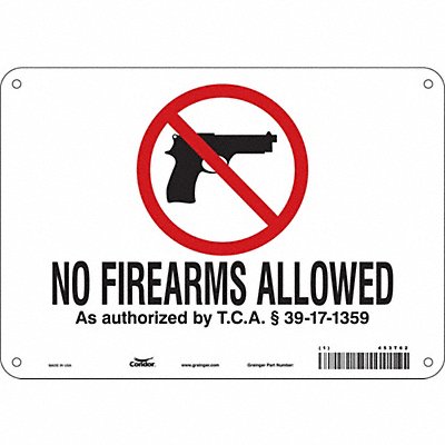 Safety Sign 7 in x 10 in Aluminum