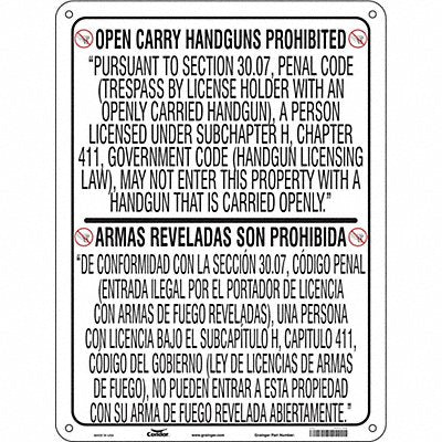 Safety Sign 24 in x 18 in Aluminum