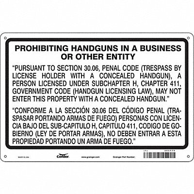 Safety Sign 24 in x 36 in Aluminum