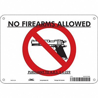 Safety Sign 7 in x 10 in Aluminum