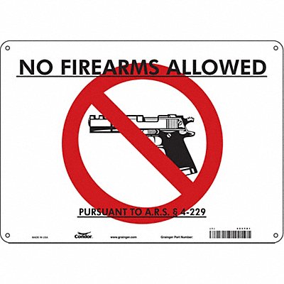 Safety Sign 10 in x 14 in Aluminum
