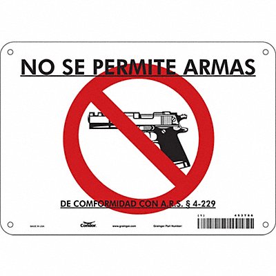 Safety Sign 7 in x 10 in Aluminum