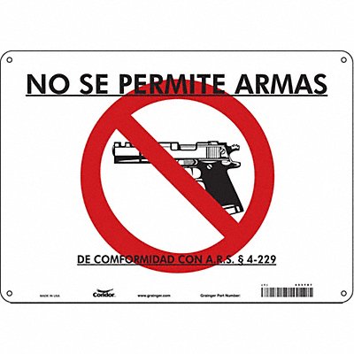Safety Sign 10 in x 14 in Aluminum