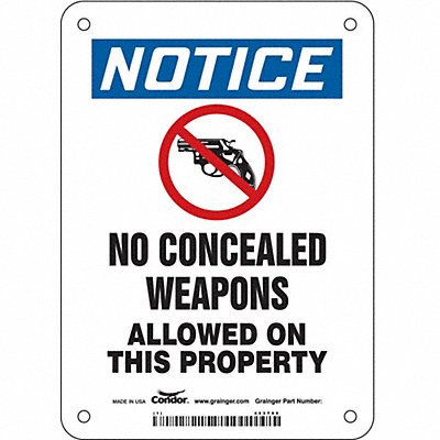 Safety Sign 7 in x 5 in Aluminum