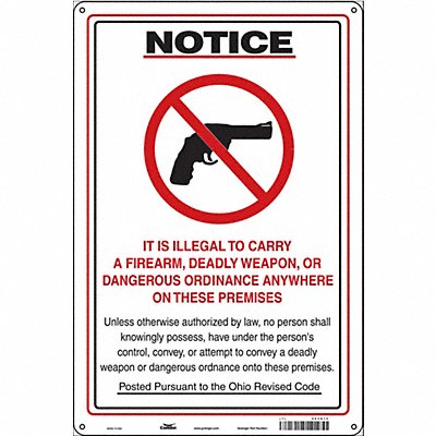Safety Sign 18 in x 12 in Polyethylene
