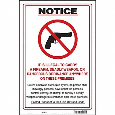 Safety Sign 18 in x 12 in Vinyl