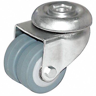 Low-Profile Easy-Turn Bolt-Hole Caster