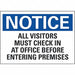 Notice Sign 10in x 14in Non-PVC Polymer