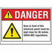 Electrical Panel Danger Rflctv Lbl 5x7in