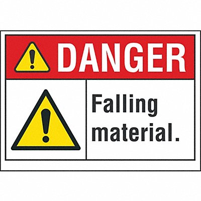 Fall Mtrl Danger Lbl 7x10in Polyest