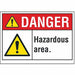 Hazard Area Danger Lbl 5x7in Polyester