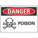Poison Danger Label 3.5inx5in Polyester