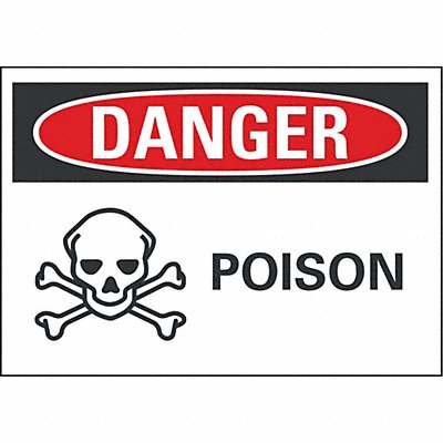 Poison Danger Rflct Label 3.5in x 5in