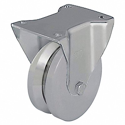 V-Groove Track-Wheel Plate Caster Rigid