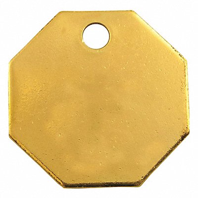 Blnk Tag Brass 1 1/4in H 1 1/4in W PK100