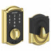 Electronic Lock Deadbolt Bright Brass