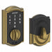 Electronic Lock Deadbolt Antique Brass