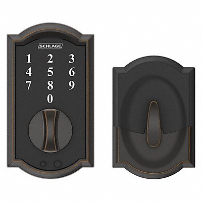 Electronic Lock Deadbolt Antique Bronze