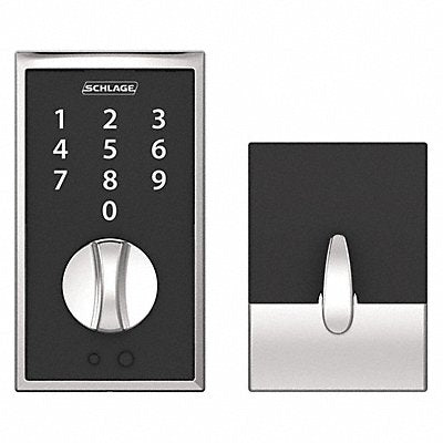 Electronic Lock Deadbolt Bright Chrome