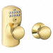 Knob Lockset Brass Passage Function Gr 2