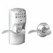 Electronic Lock Lever Satin Chrome