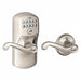 Electronic Lock Lever Satin Nickel