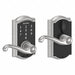 Electronic Lock Lever Satin Chrome