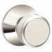 Knob Lockset Bright Nickel Passage Gr 2