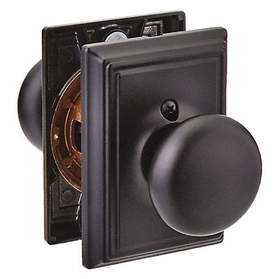 Knob Lockset Black Powder Coat Passage