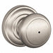 Knob Lockset Satin Nickel Privacy Gr 2