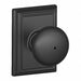 Knob Lockset Black Powder Coat Privacy