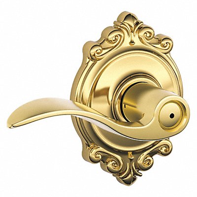 Door Lever Lockset Bright Brass Privacy