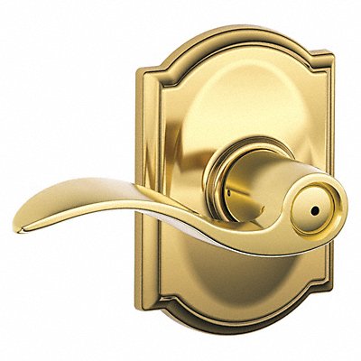 Door Lever Lockset Bright Brass Privacy