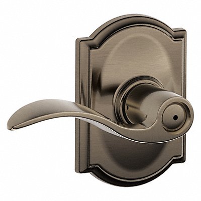 Lever Lockset Antique Nickel Privacy