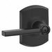 Lever Lockset Black Powder Coat Privacy