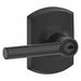 Lever Lockset Black Powder Coat Entrance