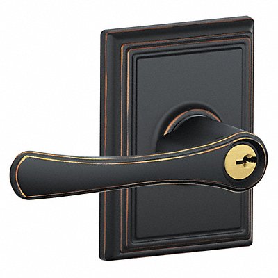 Lever Lockset Antique Bronze Entrance