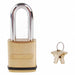 Keyed Padlock 3/4  Rectangle Gold