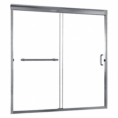 Tub Door Silver Dbl Slid 60 in