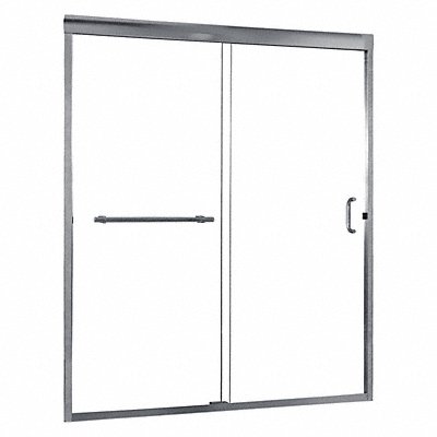 Shower Door Silver Dbl Slid 76 in