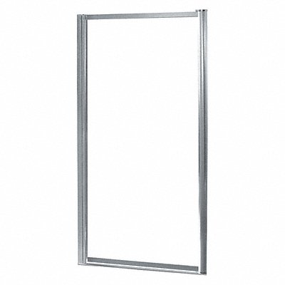 Shower Door Silver Pivot 65 in