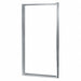 Shower Door Silver Pivot 65 in