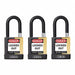 Keyed Padlock 3/4 W x1-1/2 H Shackle PK3