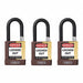 Keyed Padlock 3/4 W x1-1/2 H Shackle PK3