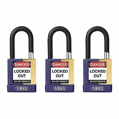 Keyed Padlock 3/4 W x1-1/2 H Shackle PK3