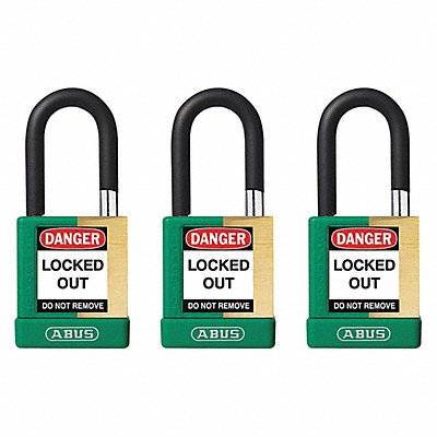 Keyed Padlock 3/4 W x1-1/2 H Shackle PK6